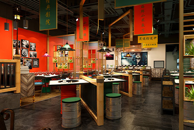 杭州火锅店装修设计_案例效果图